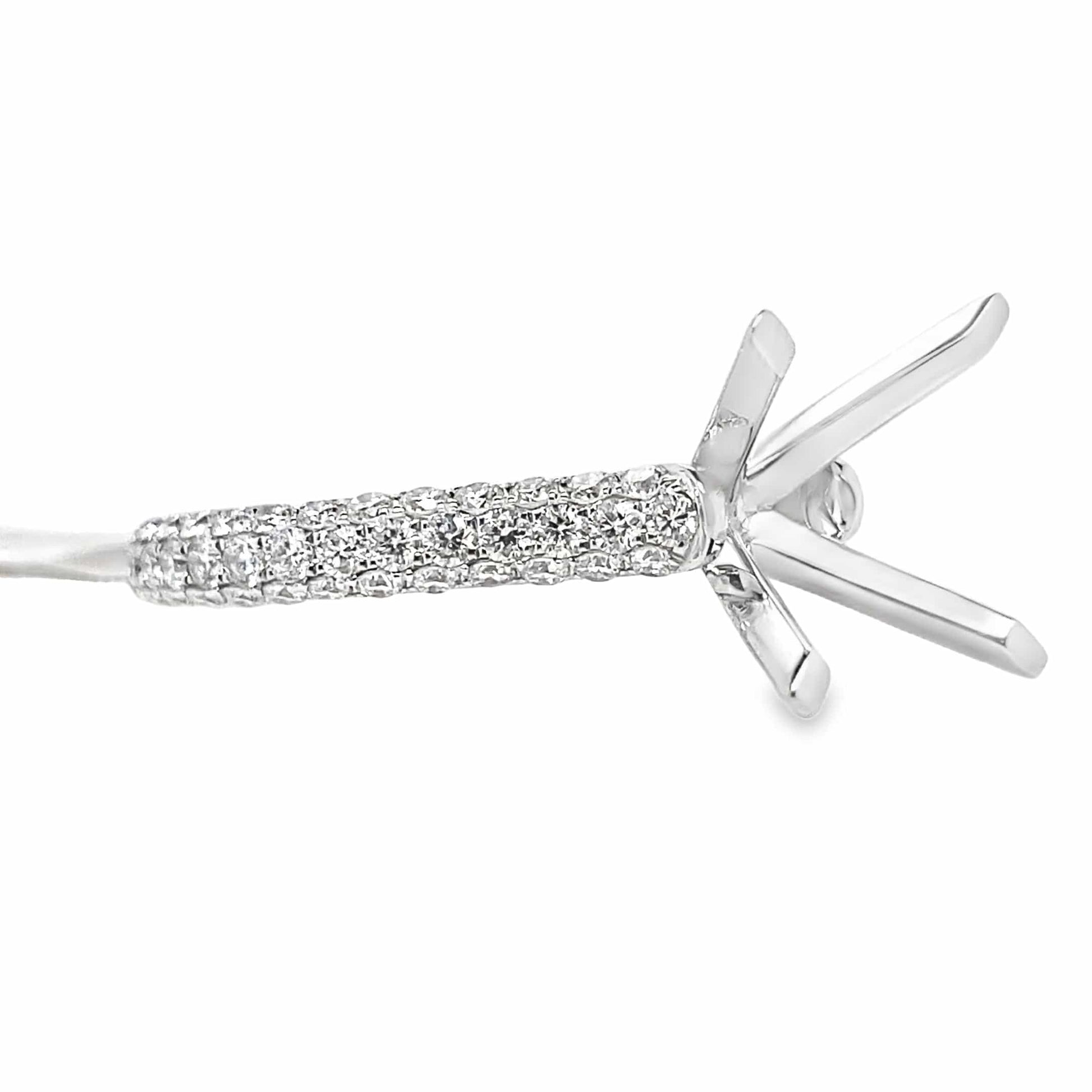 18KW 8MM PRINCESS 1.12CTW NAT RBC DIAMOND MICRO PAVE RING