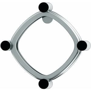 Settings 14K White 6 mm Cushion 4-Prong Earring Setting