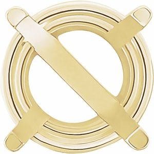 Settings 14K Yellow 7.5 mm Round 4-Prong Earring Setting