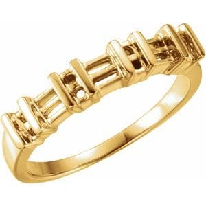 Rings 14K Yellow Anniversary Band Mounting