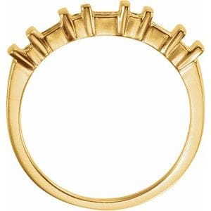 Rings 14K Yellow Anniversary Band Mounting