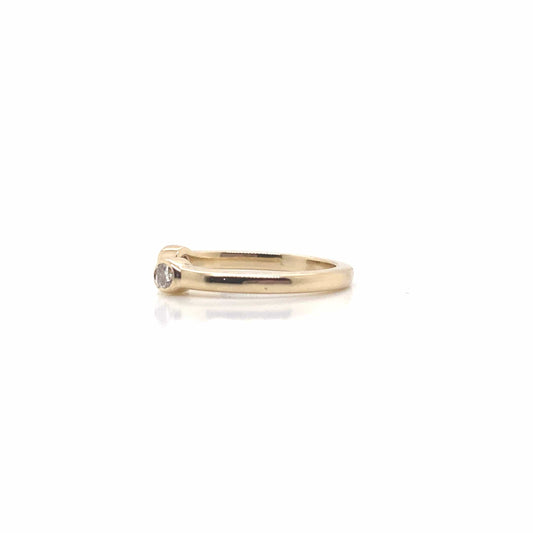 14K YELLOW GOLD TRACER BAND WITH .10CT TW H/SI1 NATURAL DIAMOND