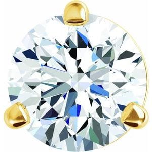 Settings 14K Yellow 5 mm Round 3-Prong Earring Setting