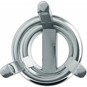 Settings 14K White 4 mm Round 3-Prong Earring Setting