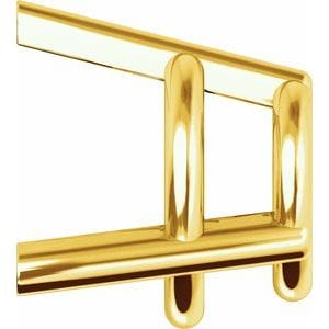 Settings 14K Yellow 5 mm Round 3-Prong Earring Setting