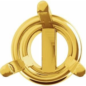 Settings 14K Yellow 5 mm Round 3-Prong Earring Setting