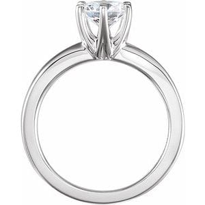 Rings 14K White 5.8 mm Round Tall 6-Prong Solstice Solitaire® Ring Mounting