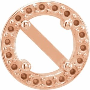 Earrings 14K Rose 5.2 mm Round Halo-Style Earring Mounting