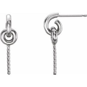 Earrings Sterling Silver Earring Mounting for 11 mm Pearl