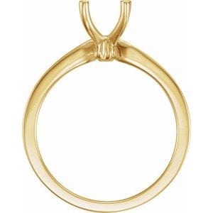 Rings 14K Yellow 6.5 mm Round Solitaire Engagement Ring Mounting