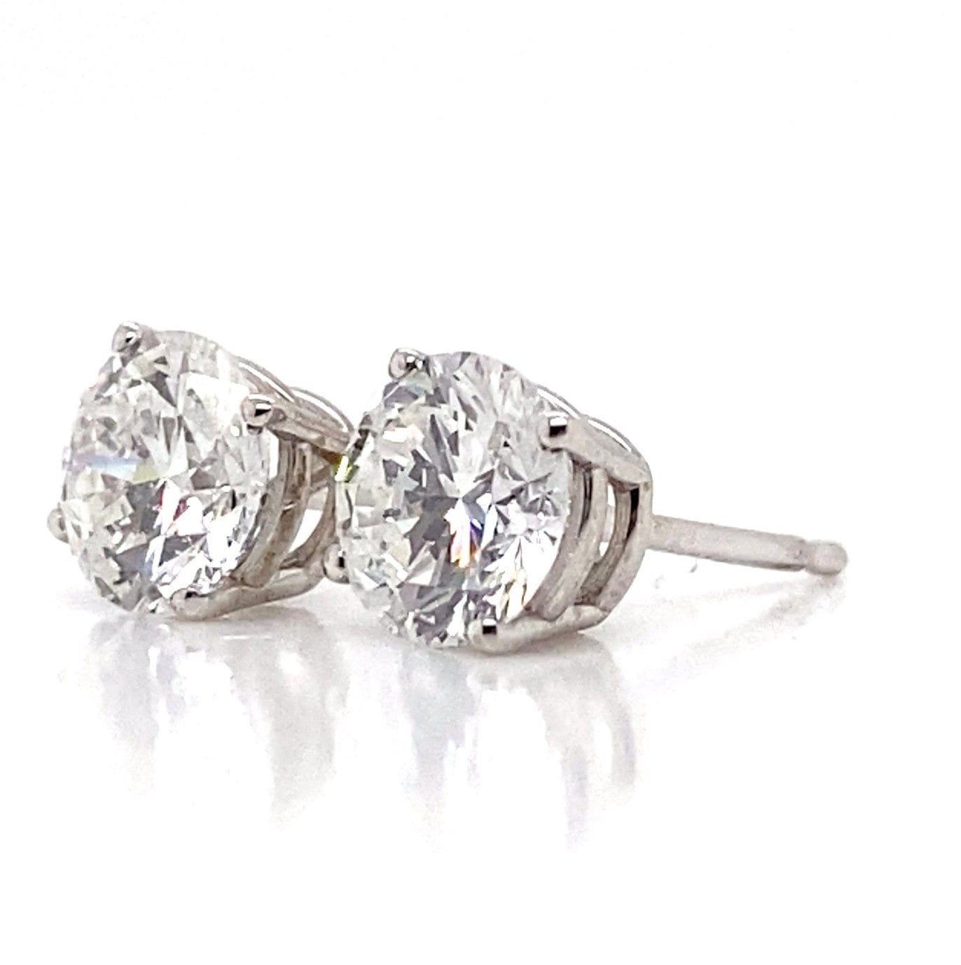 14KW 1.32CTW NAT RBC G-H/VS DIAMOND STUD EARRINGS