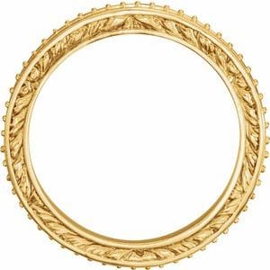 Rings 14K Yellow Sculptural Eternity Band Mounting