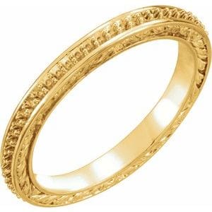 Rings 14K Yellow Sculptural Eternity Band Mounting