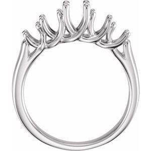 Rings 14K White Five-Stone Woven Anniversary Band Mounting