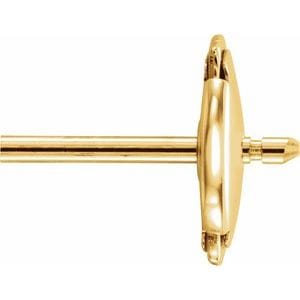 Earring Components 14K Yellow 6.2 mm Protektor® Safety Earring Post & Back