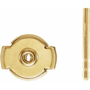 Earring Components 14K Yellow 6.2 mm Protektor® Safety Earring Post & Back