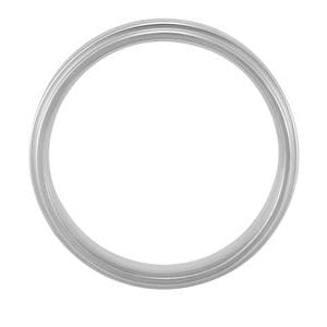 Rings Sterling Silver Inlay 7.5 mm Comfort-Fit Flat Band