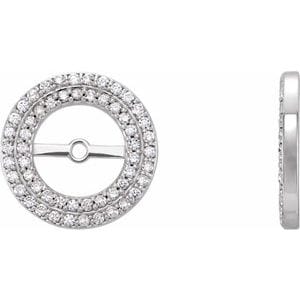Earring Jackets 14K White 1/3 CTW Natural Diamond Earring Jackets