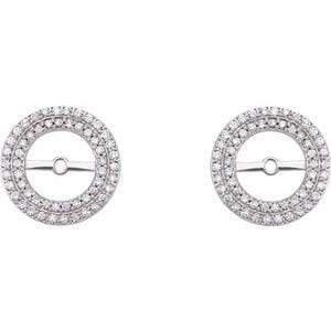 Earring Jackets 14K White 1/3 CTW Natural Diamond Earring Jackets
