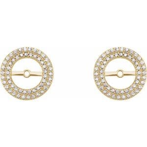 Earring Jackets 14K Yellow 1/3 CTW Natural Diamond Earring Jackets