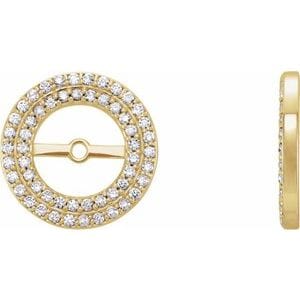Earring Jackets 14K Yellow 1/3 CTW Natural Diamond Earring Jackets