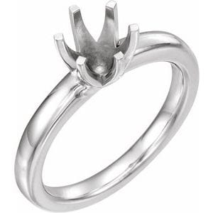 Rings Platinum 7.8 mm Round Medium Six-Prong Solstice Solitaire® Ring Mounting