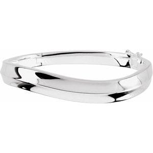 Bracelets Sterling Silver 10 mm Hinged Bangle 6 1/2" Bracelet