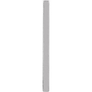 14K WHITE 29.7X2.2 MM BAR PENDANT