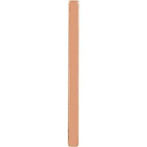14K ROSE 29.7X2.2 MM BAR PENDANT