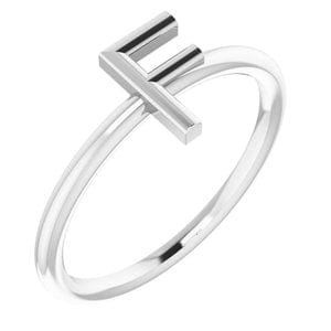 PLATINUM INITIAL F RING