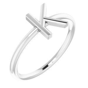PLATINUM INITIAL K RING