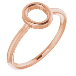 14K ROSE INITIAL O RING
