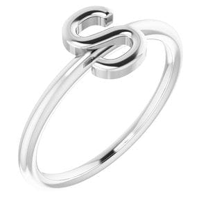 PLATINUM INITIAL S RING