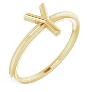 14K YELLOW INITIAL Y RING