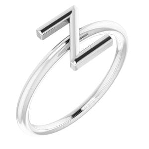 PLATINUM INITIAL Z RING