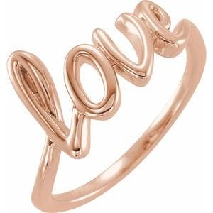 14K ROSE LOVE RING