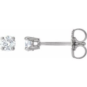 Earrings 14K White 1/5 CTW Natural Diamond Stud Earrings