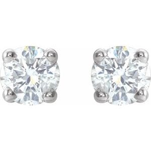 Earrings 14K White 1/5 CTW Natural Diamond Stud Earrings