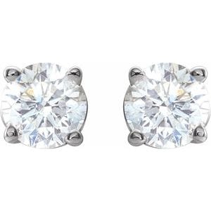 Earrings 14K White 1/2 CTW Natural Diamond Stud Earrings