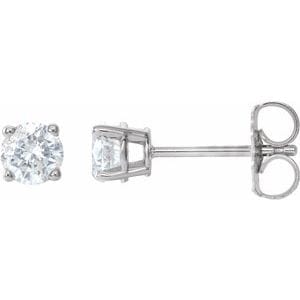 Earrings 14K White 3/4 CTW Natural Diamond Stud Earrings
