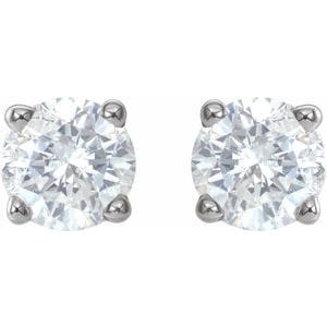 Earrings 14K White 3/4 CTW Natural Diamond Stud Earrings