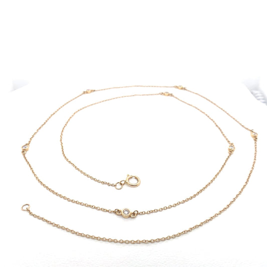 14K YELLOW GOLD 24" .25CT TW LAB DIAMOND BY THE YARD