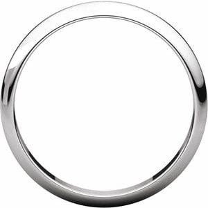 Rings 18K White 3.5 mm Half Round Band Size 11