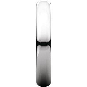 Rings 18K White 3.5 mm Half Round Band Size 11