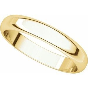 Rings 14K Yellow 3.5 mm Half Round Band Size 4.5