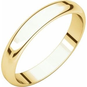 Rings 14K Yellow 3.5 mm Half Round Band Size 4.5