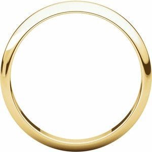 Rings 14K Yellow 3.5 mm Half Round Band Size 4.5