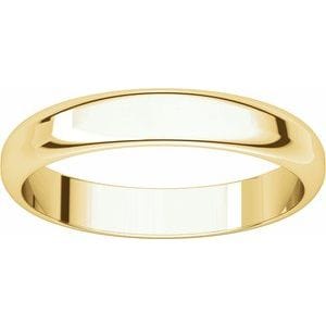 Rings 14K Yellow 3.5 mm Half Round Band Size 4.5