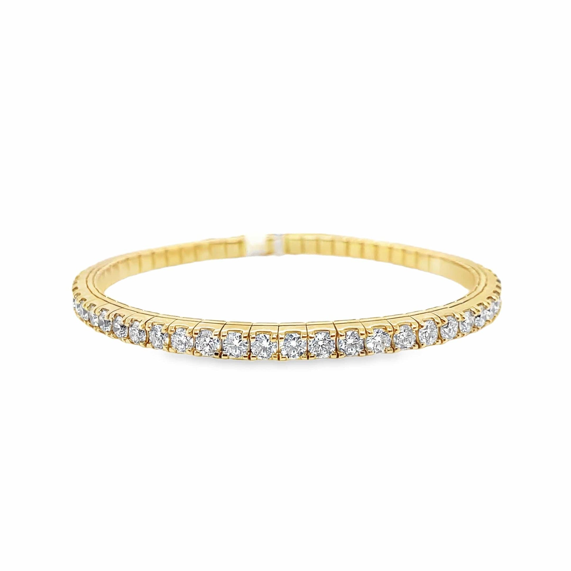 14KY 5.78CTW NATURAL RBC DIAMOND ACCENT FLEX BRACELET