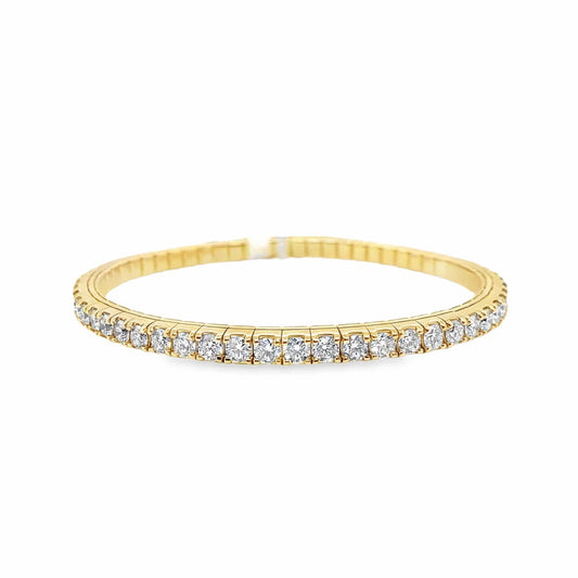 14KY 5.78CTW NATURAL RBC DIAMOND ACCENT FLEX BRACELET